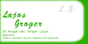 lajos groger business card